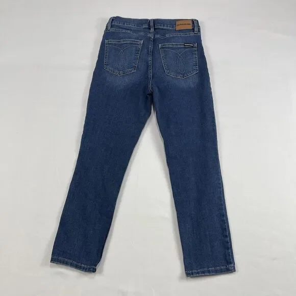 Calvin Klein Jeans Women's Dark Blue Denim Pockets High Rise Skinny Leg Sz: 6/28 - Picture 11 of 16